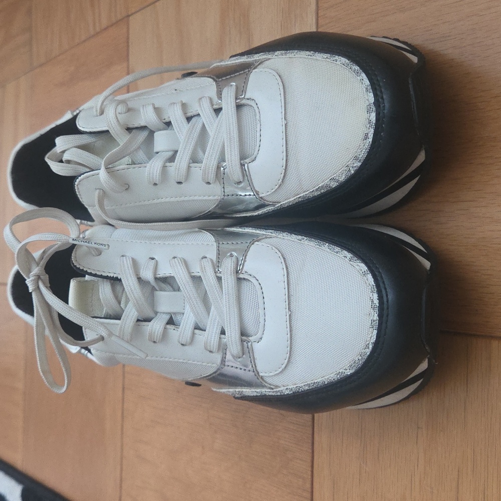 Michael Kors White and Black Women's Sneakers